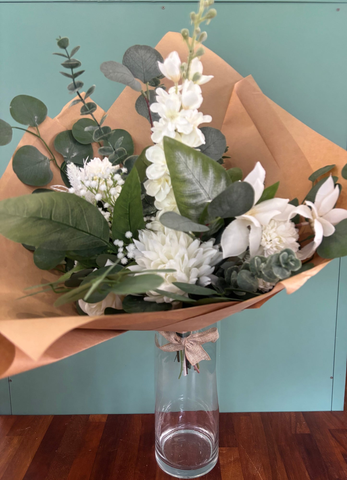 Ivory Faux Flower Gift Bouquet