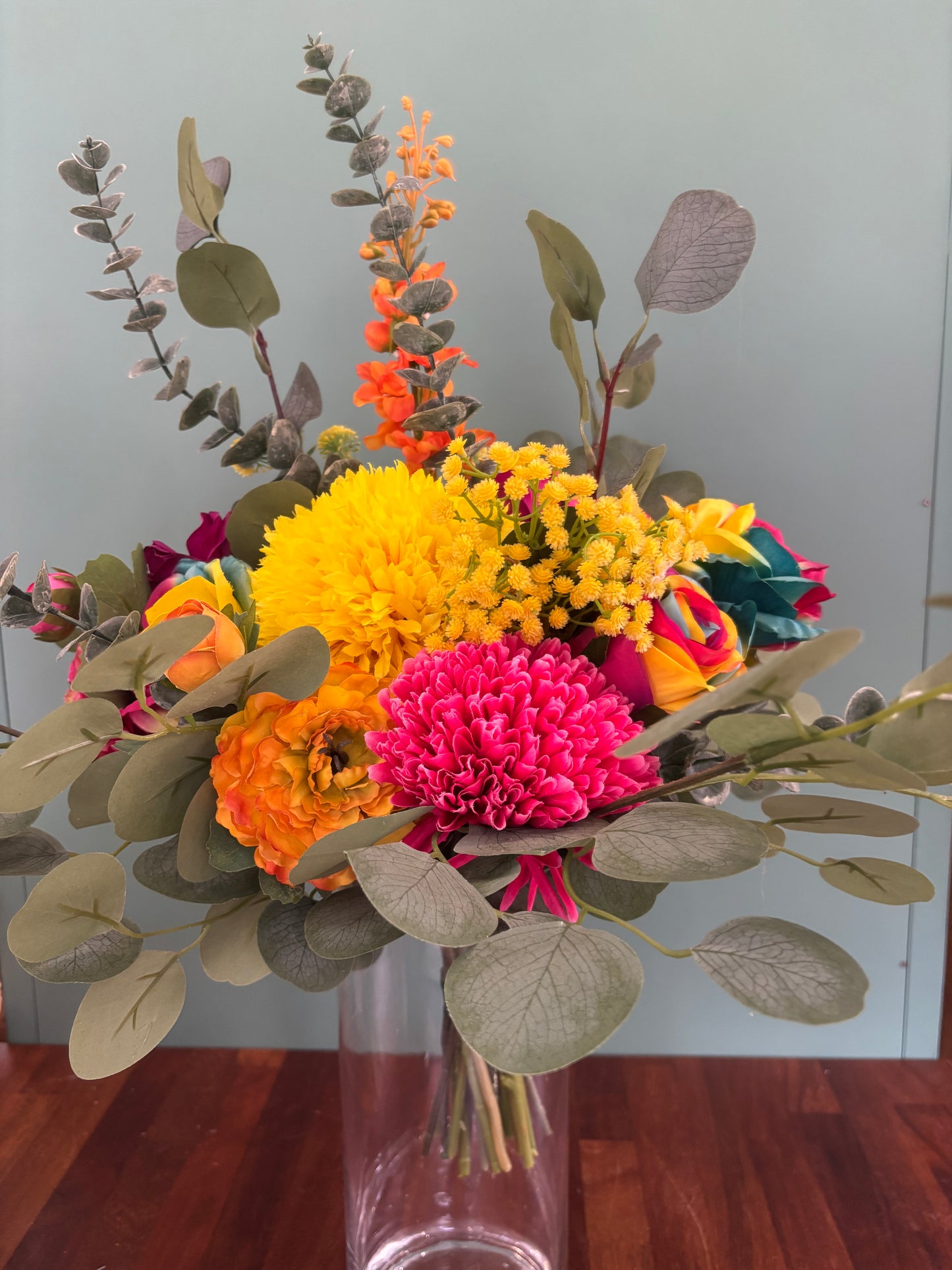 Rainbow Faux Flower Gift Boquet