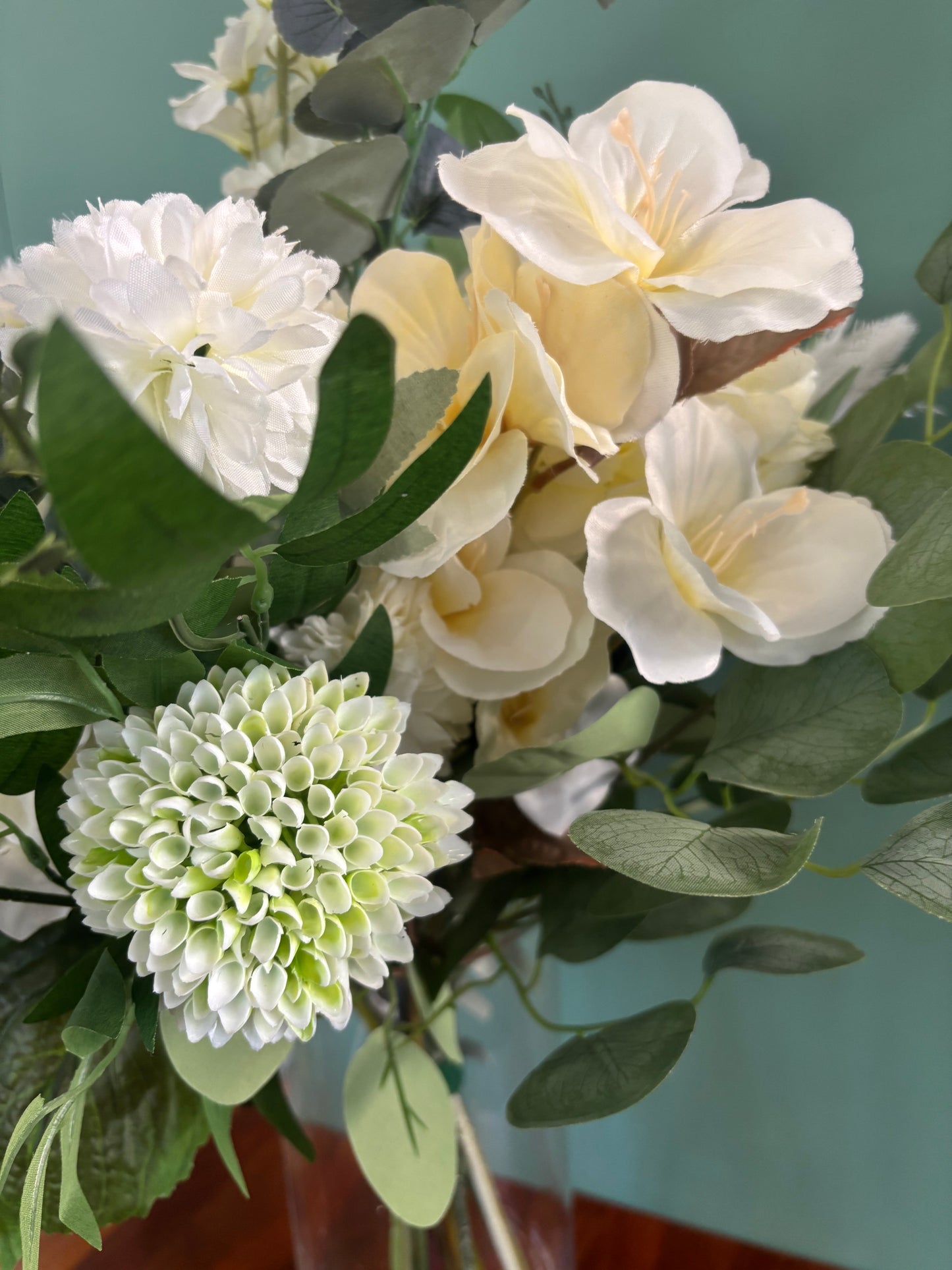 Ivory Faux Flower Gift Bouquet