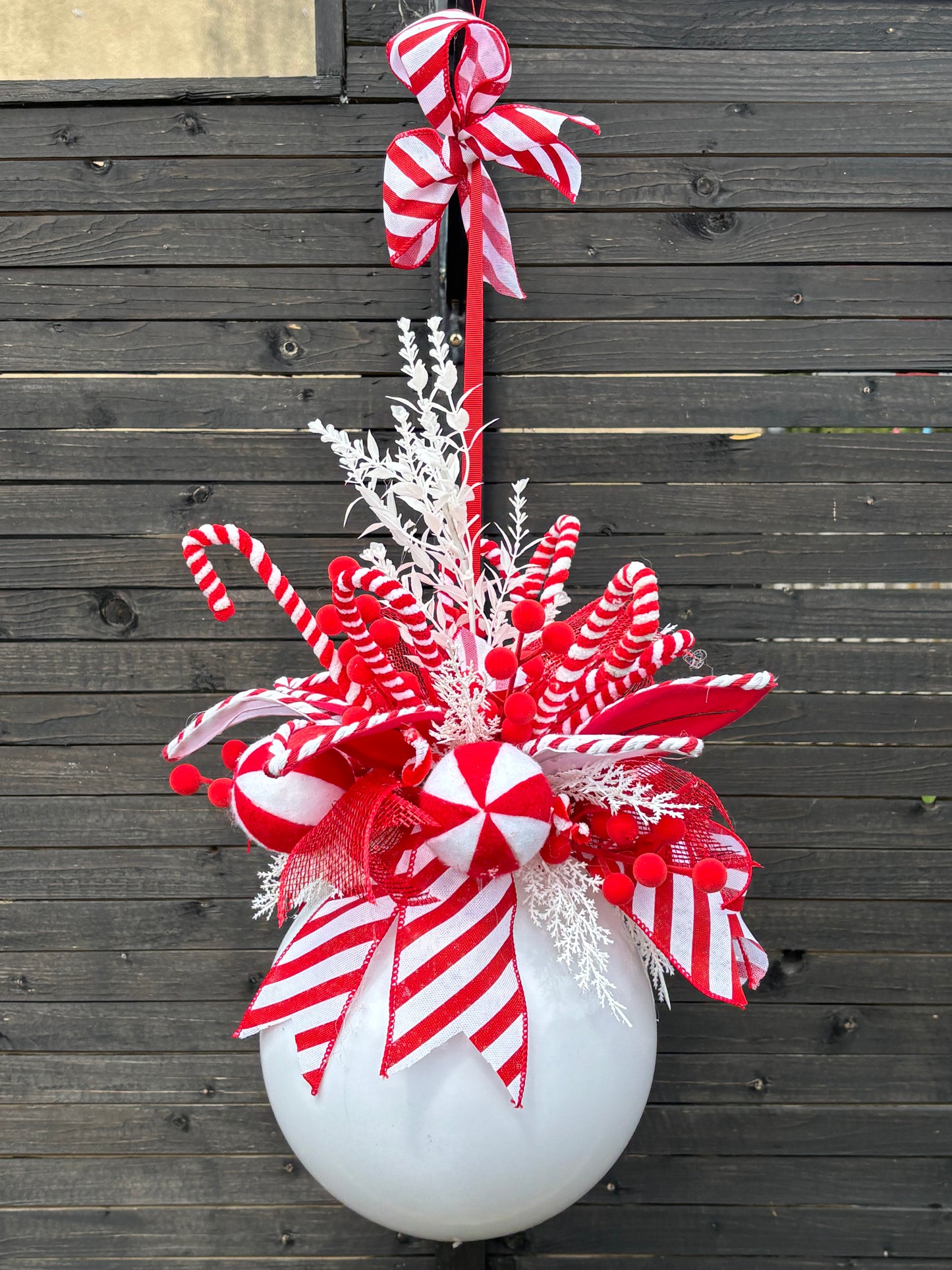 PREORDER candy cane large Bauble