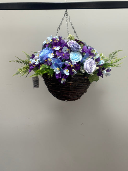 Standard blue and purple Rattan Basket