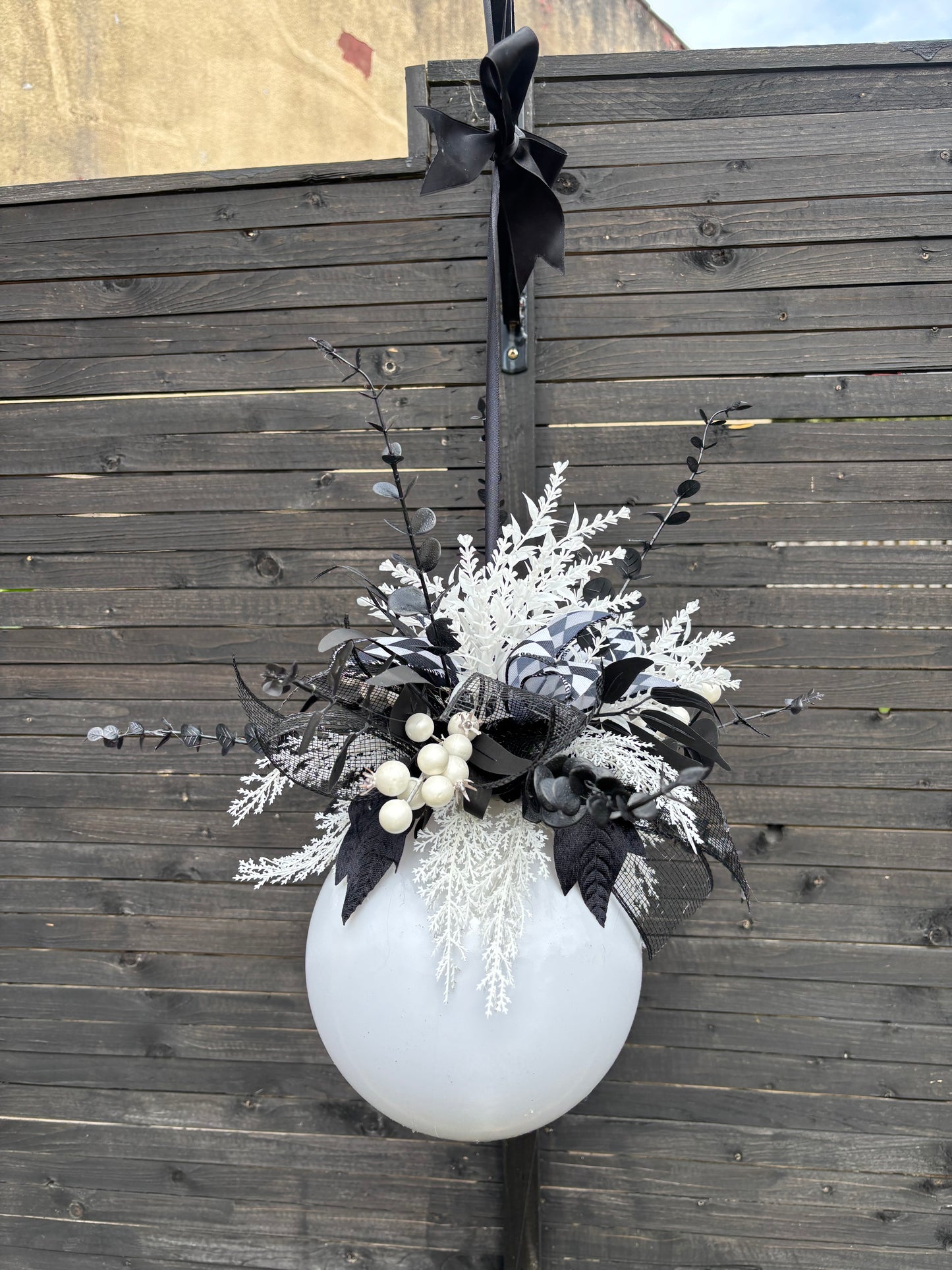 PREORDER Black & White large Bauble