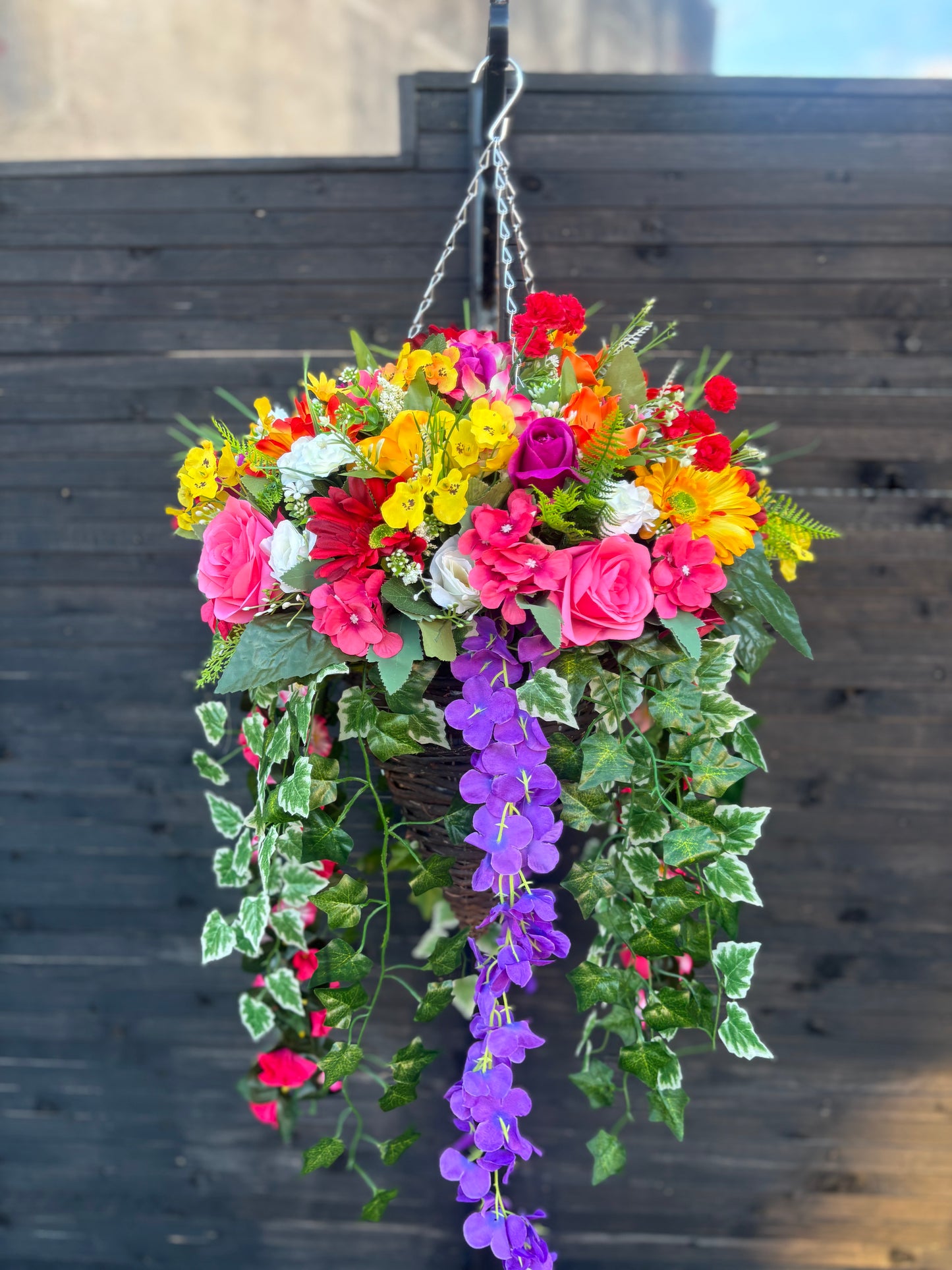 Deluxe multicoloured Hanging Baskets