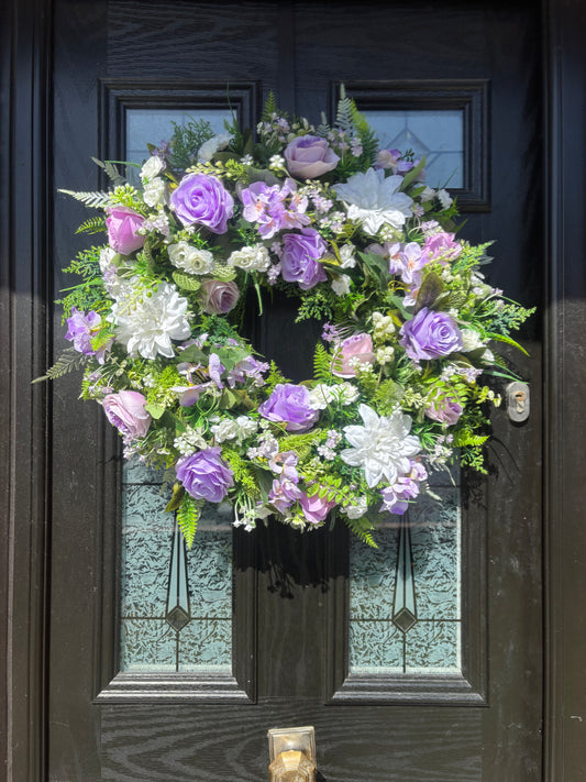 Natasha Wreath and 2x deluxe hanging basket