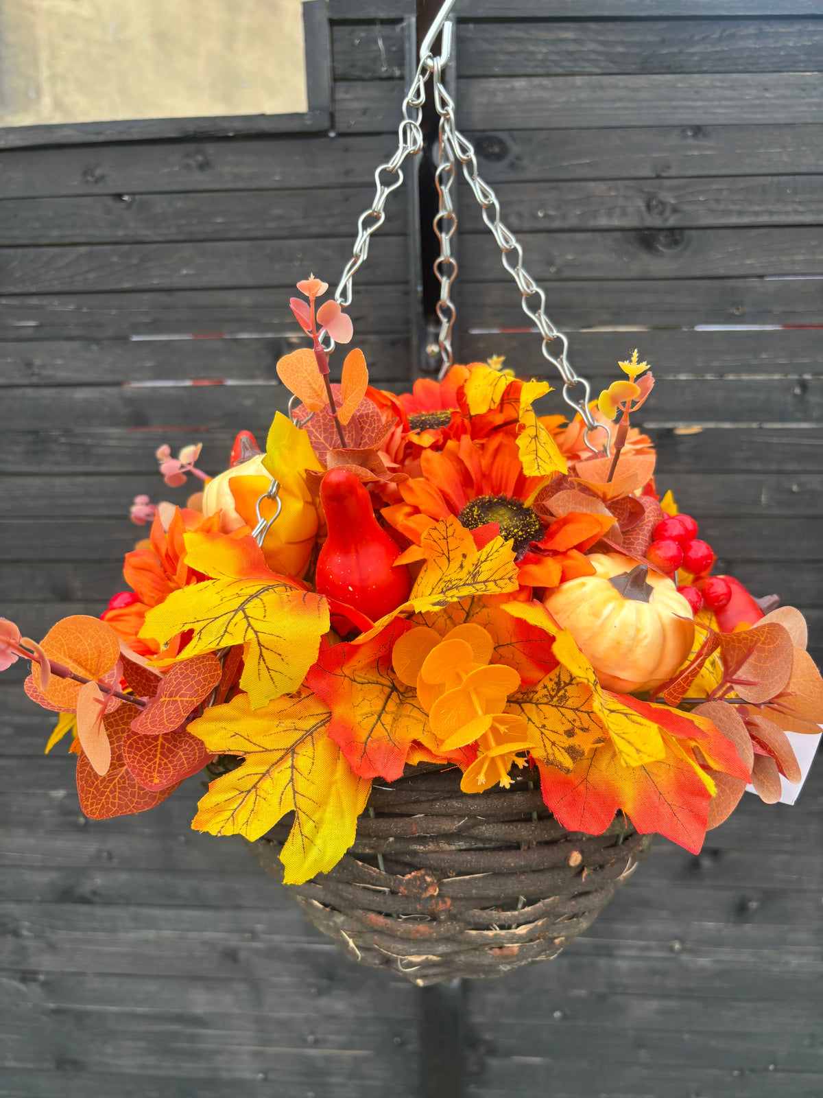 Autumn standard hanging basket