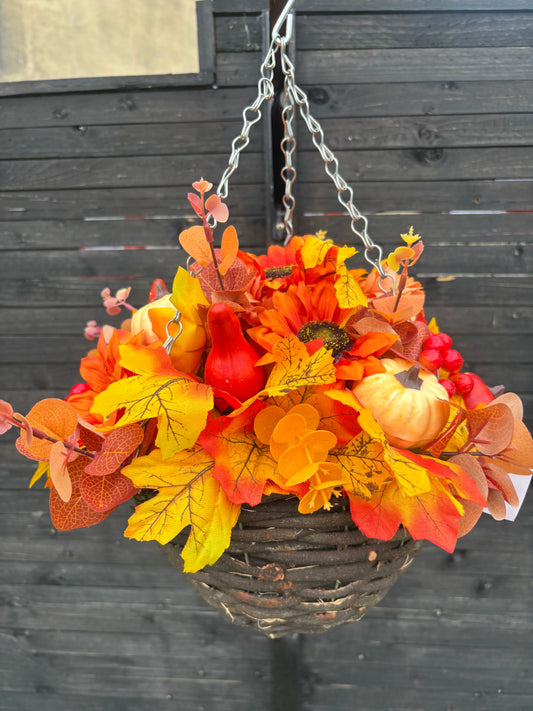 Autumn standard hanging basket