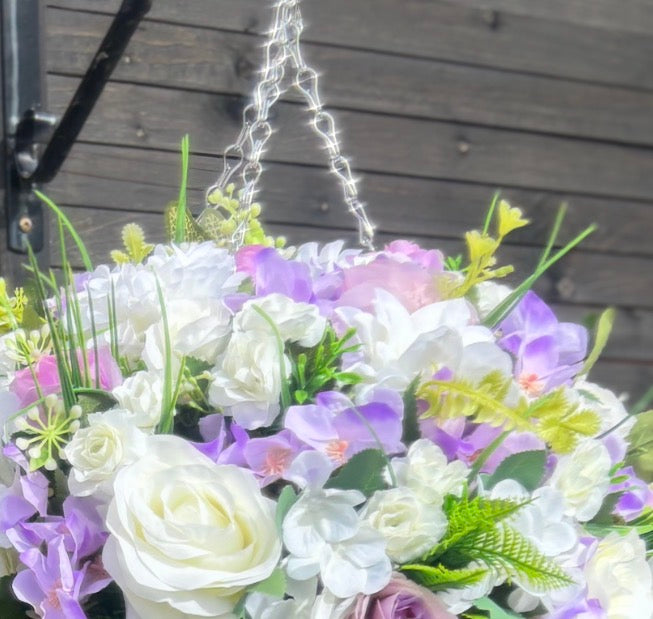 Natasha Wreath and 2x standard hanging baskets