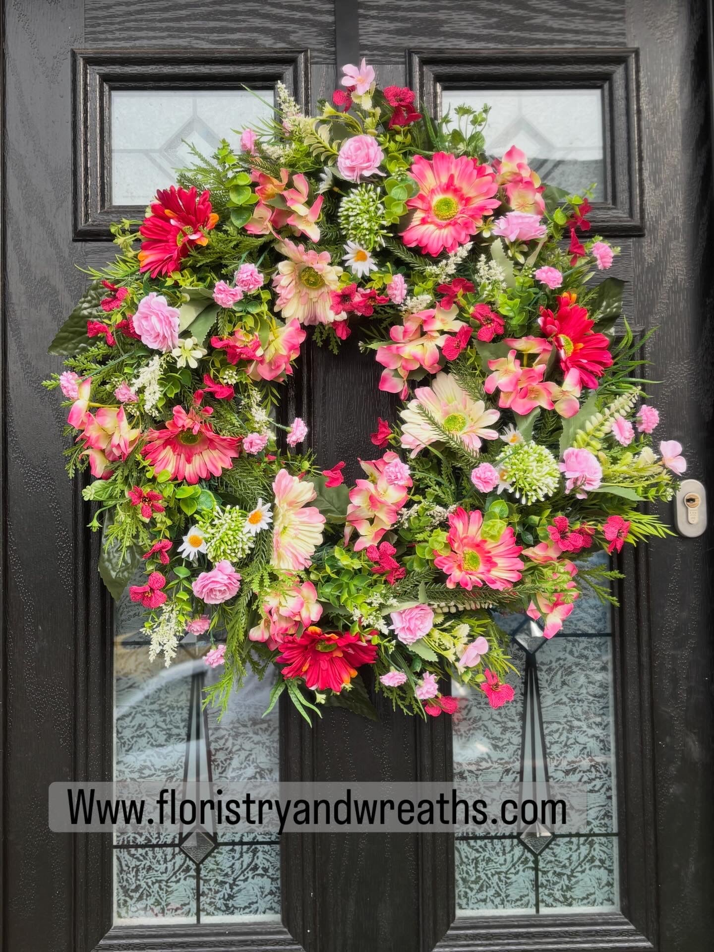 Chantelle Wreath and standard hanging basket