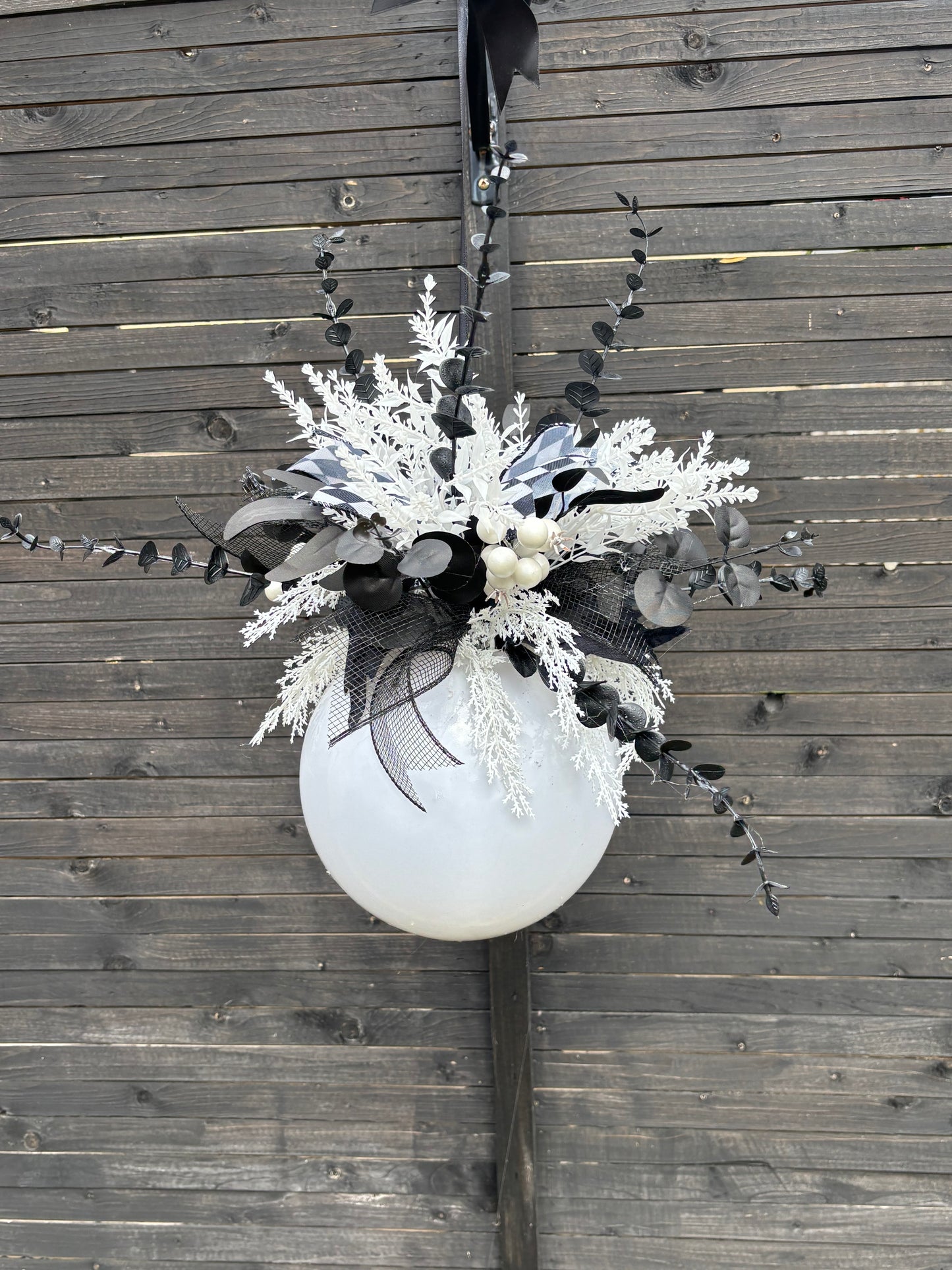 PREORDER Black & White large Bauble
