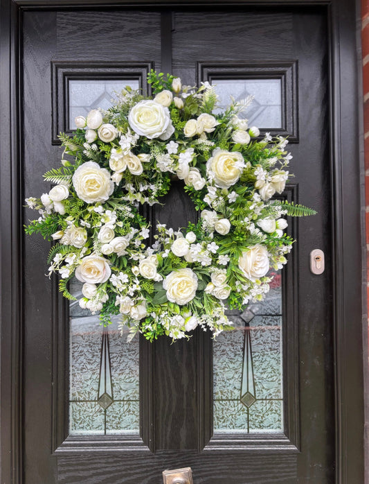 Alexa Wreath and 1 deluxe hanging basket