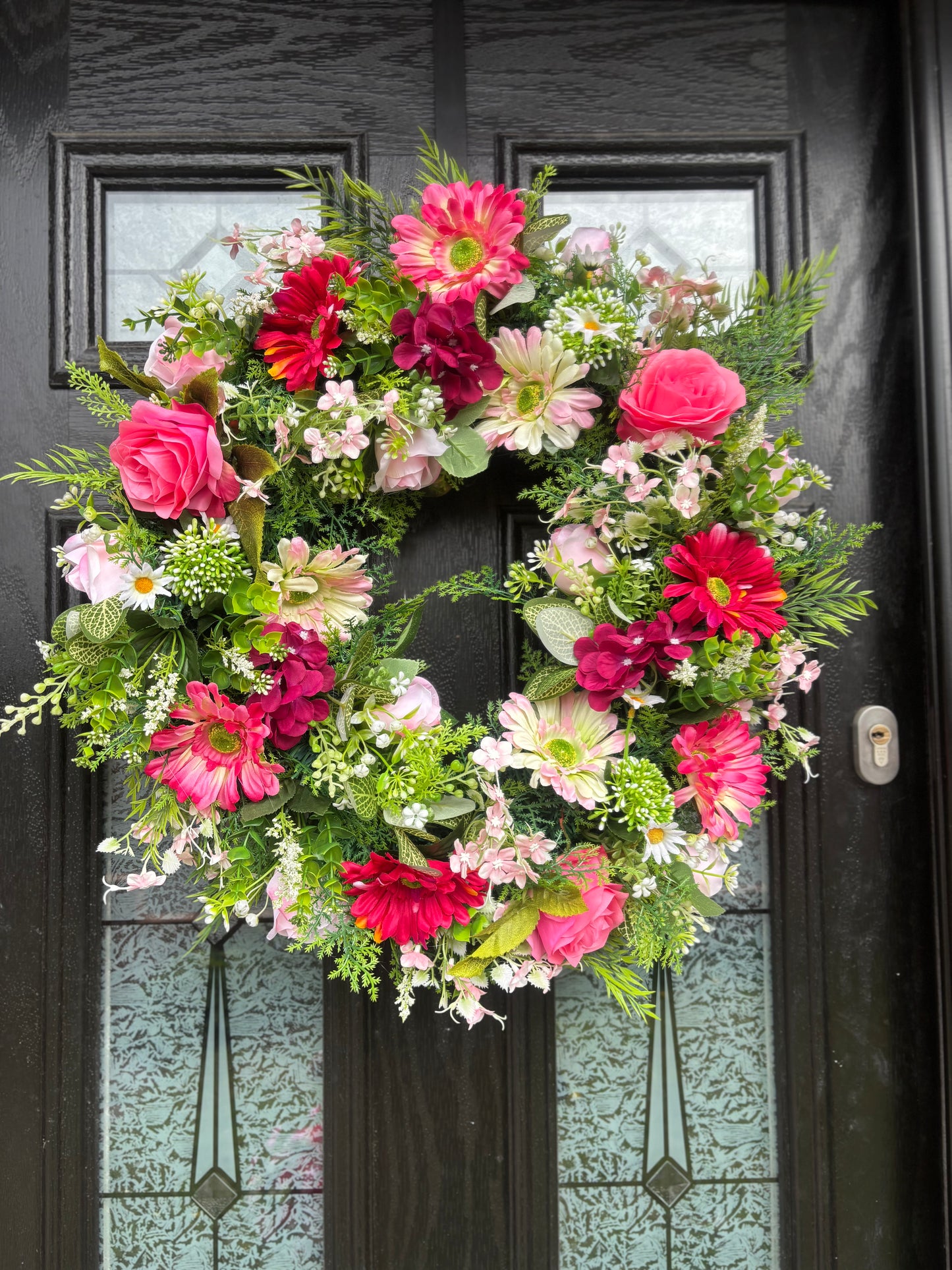 Catherine Wreath and 2x standard hanging baskets