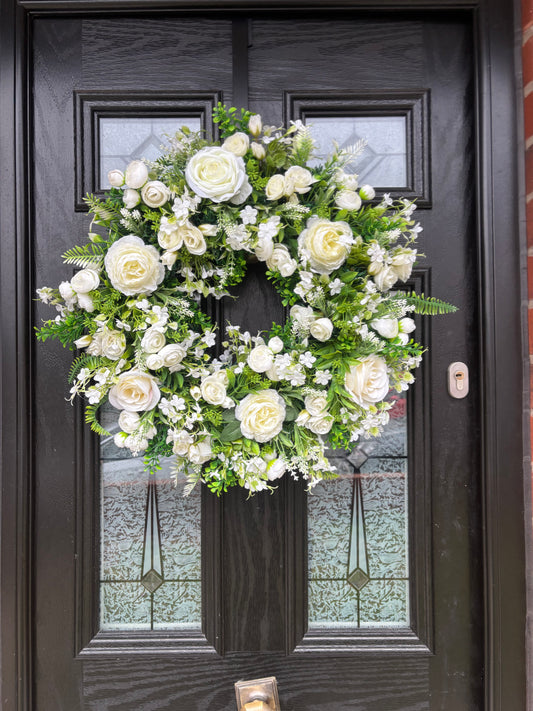Two matching Deluxe baskets and Wreath set