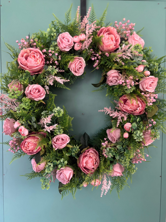 Amber Floral Faux Wreath