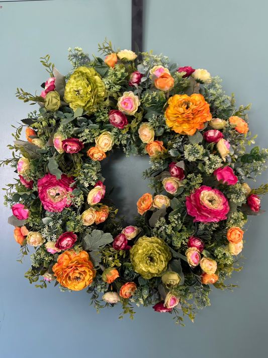 Elsa Floral Faux Wreath