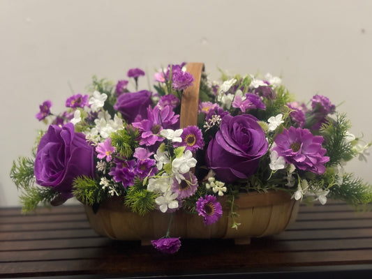 Purple rose Gift basket