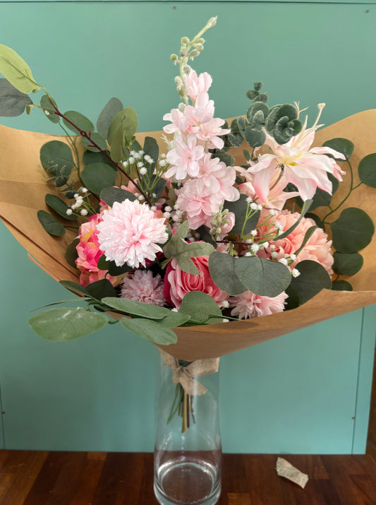 Pink Faux Flower Gift Bouquets
