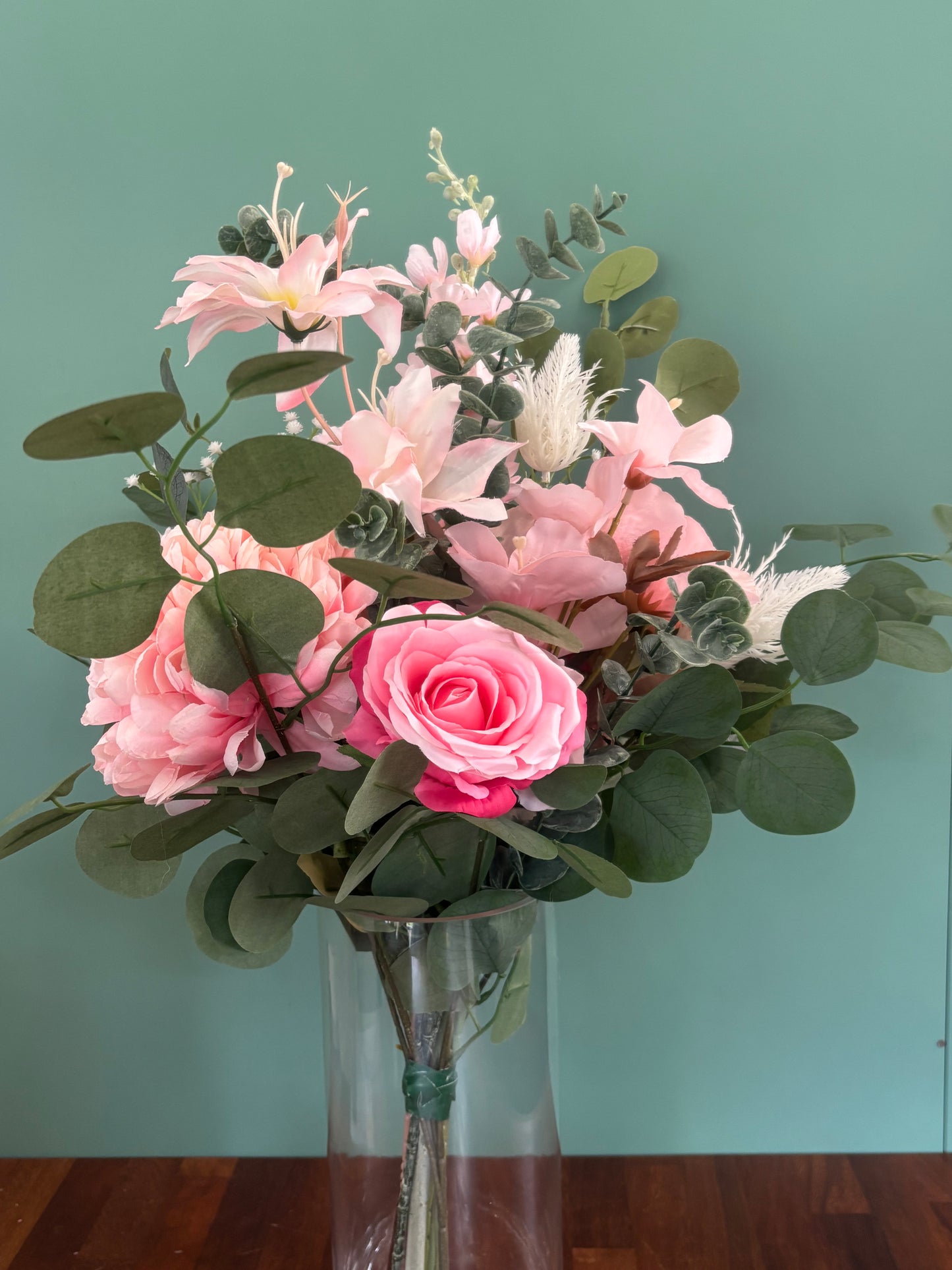 Pink Faux Flower Gift Bouquets