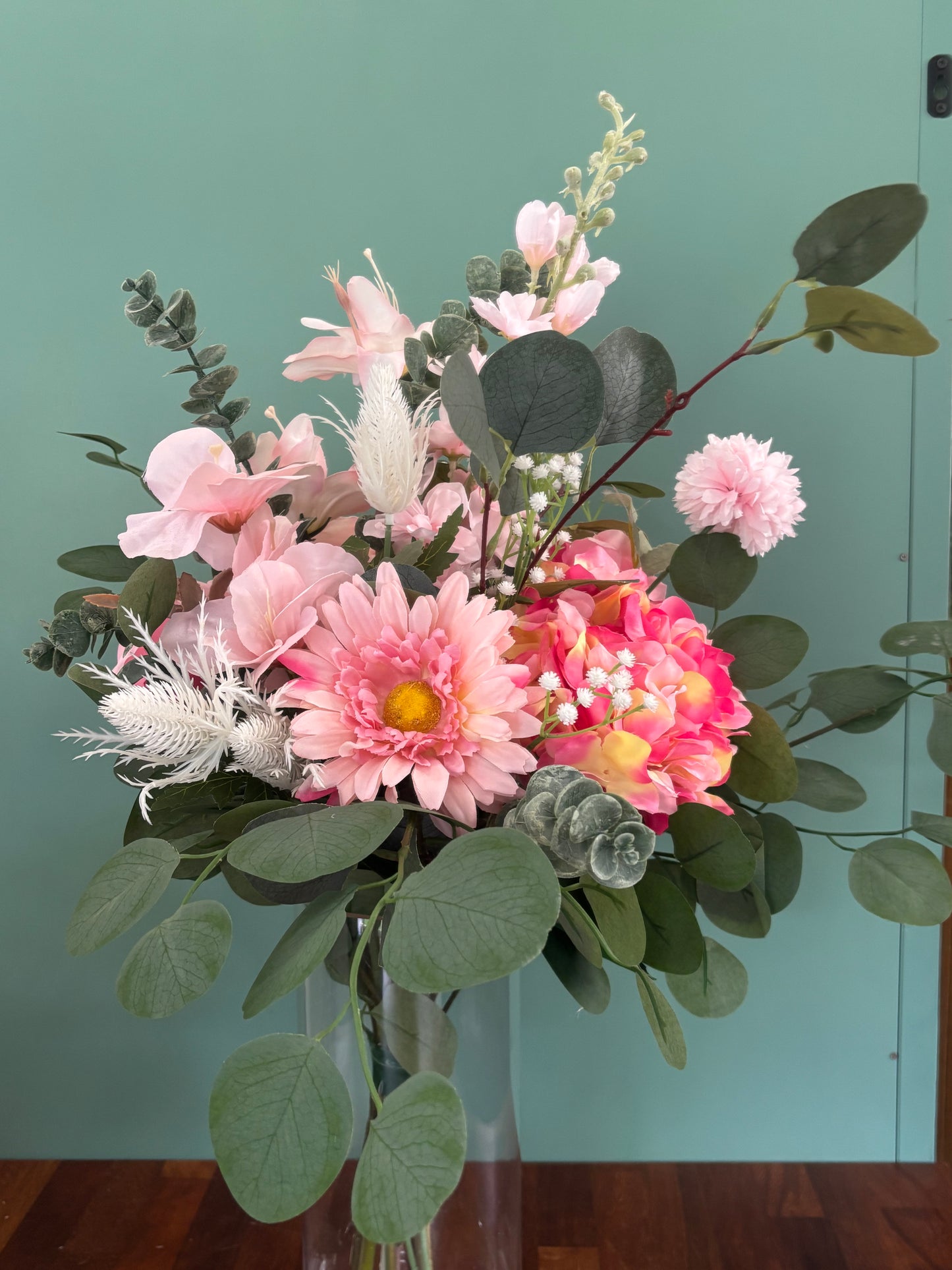 Pink Faux Flower Gift Bouquets
