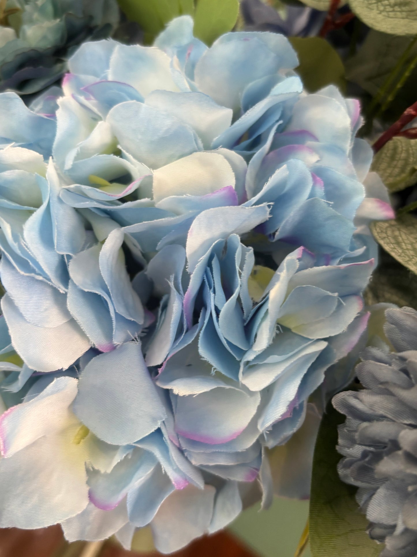Blue Faux Flower Gift Bouquet