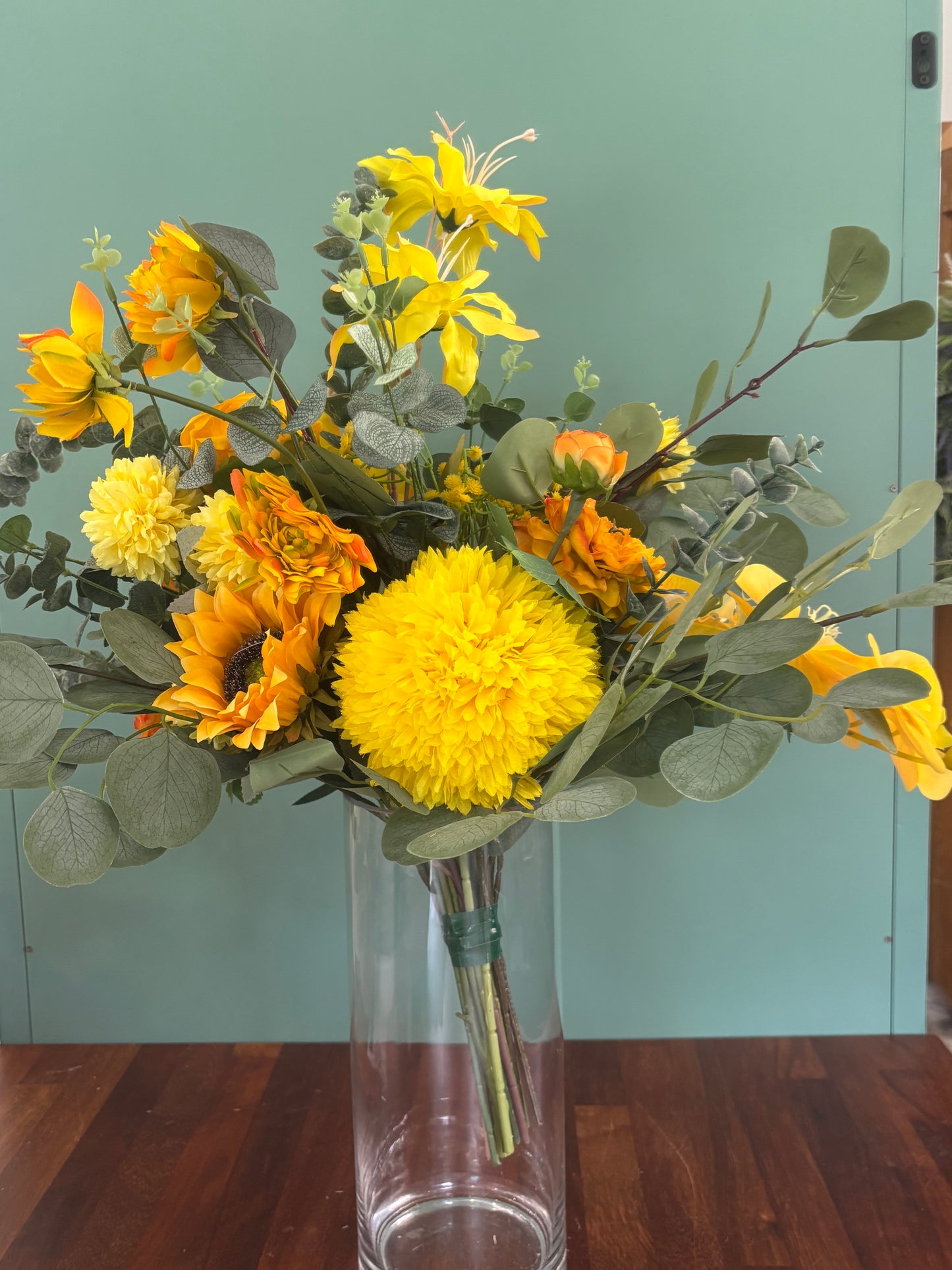 Yellow Faux Flower Gift Bouquet