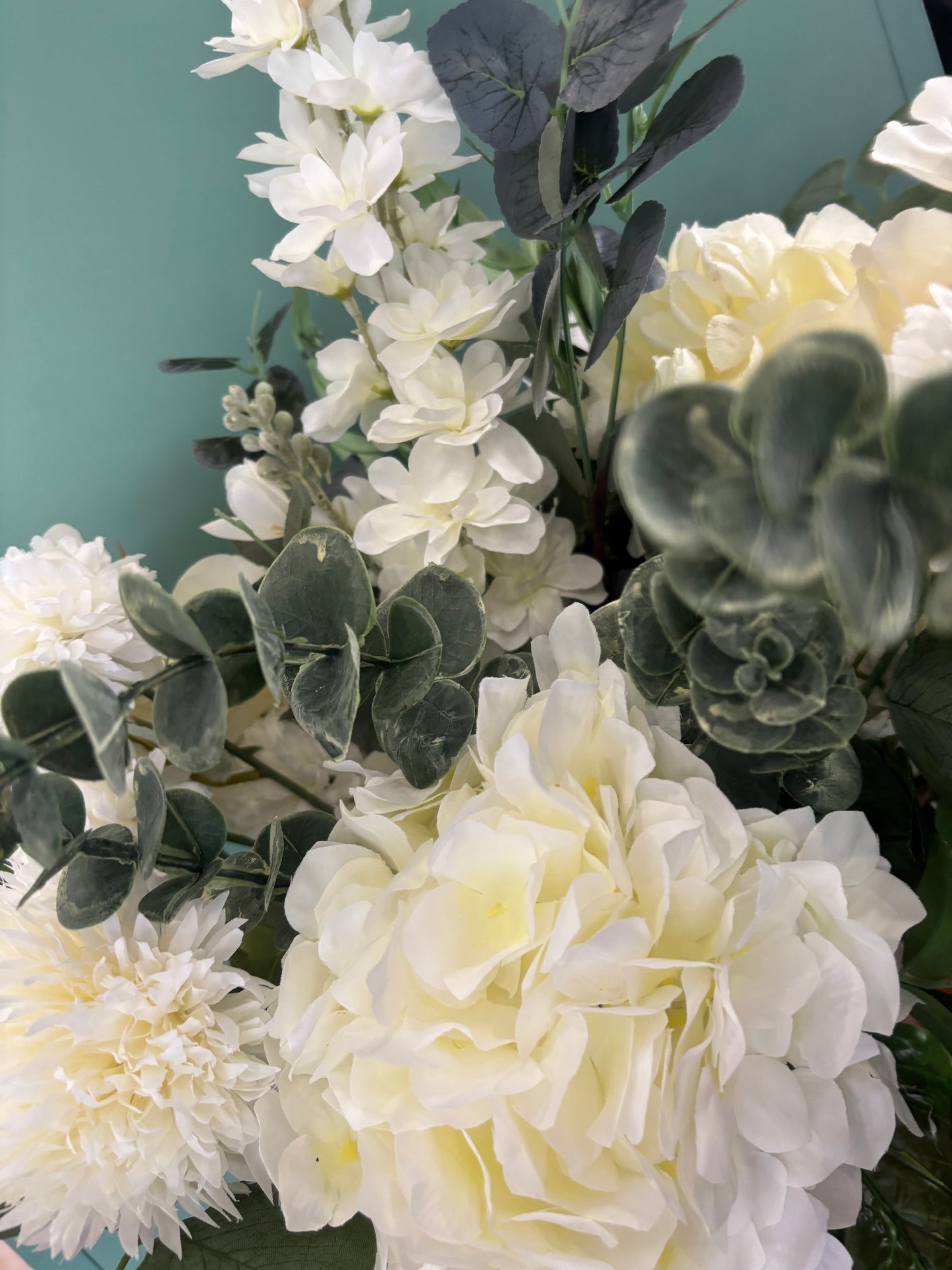 Ivory Faux Flower Gift Bouquet