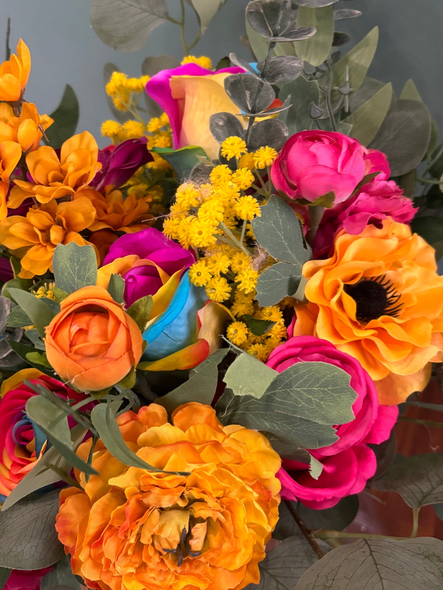 Rainbow Faux Flower Gift Boquet