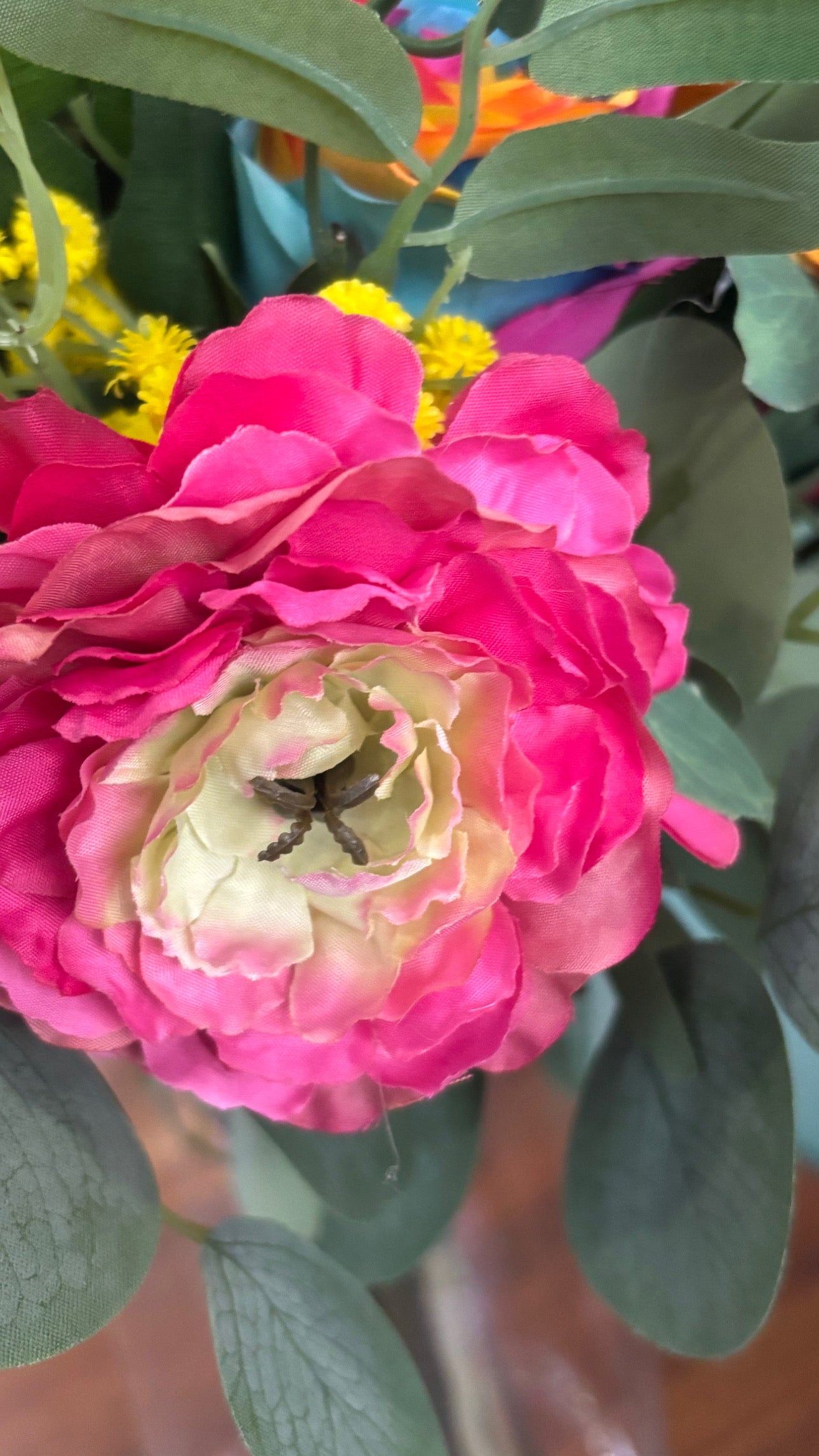 Rainbow Faux Flower Gift Boquet