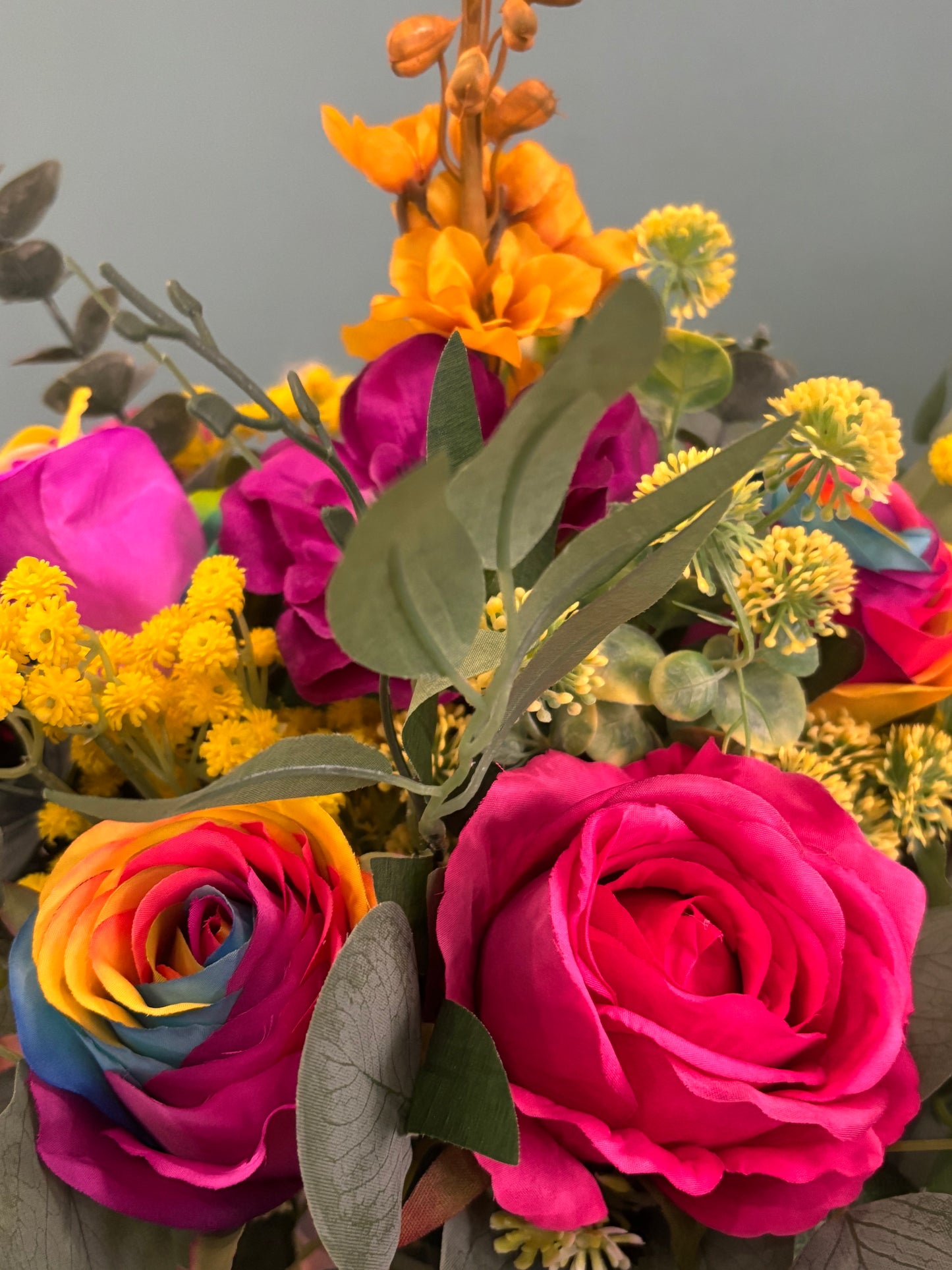Rainbow Faux Flower Gift Boquet